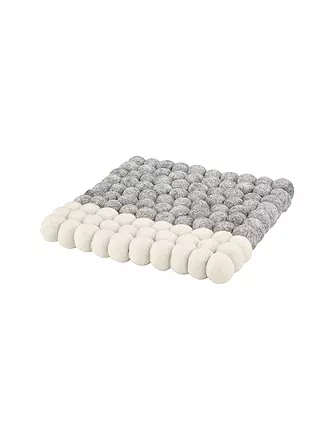 CILIO | Dessous de plat LANA DUE en laine gris-blanc | 